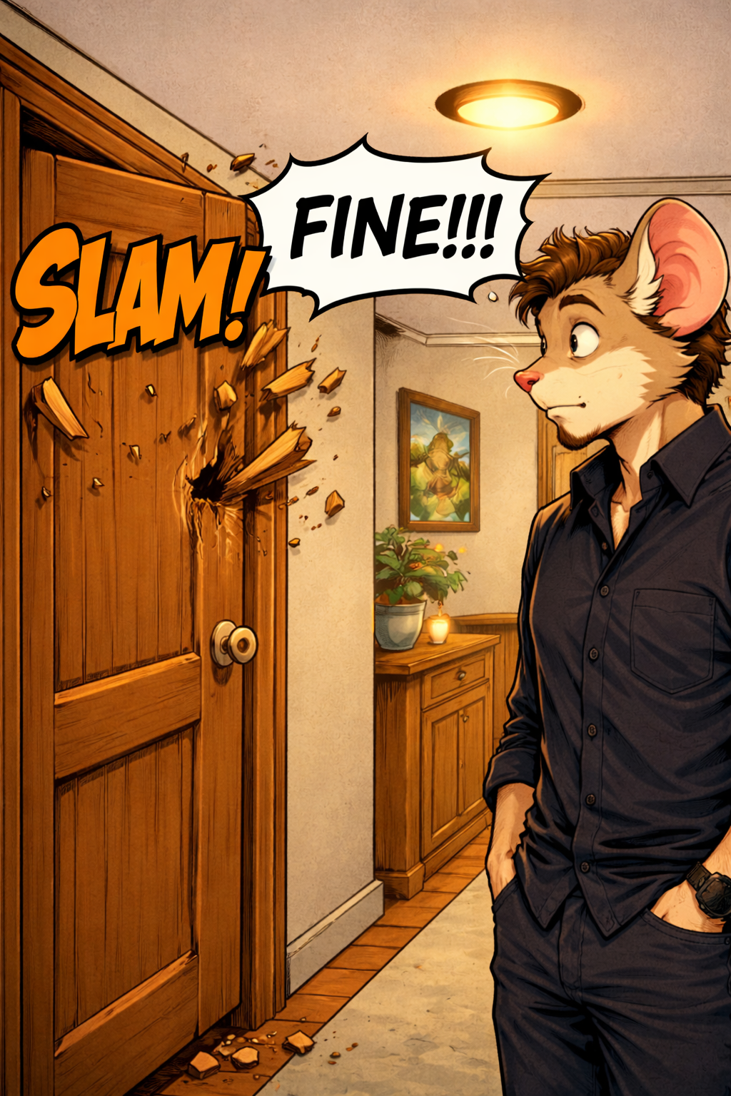 Not picking up on social ques — panel 3